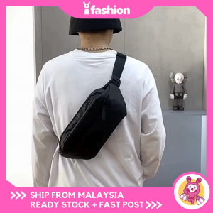 iFASHION 1386 Men Waterproof Waist Chest Anti-Theft Man Bag Sling Beg Silang Pinggang Lelaki