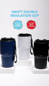 Smatt Double Insulation Cup - Gelas Kopi Tumbler Stainless 304 Botol Minum Travel Mug 600ML