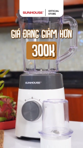 Máy Xay Sinh Tố SUNHOUSE SHD5114 Đa Năng 450W - Lưỡi Dao Inox SUS301 Cối Nhựa Siêu Bền Bảo Hành 12 Tháng