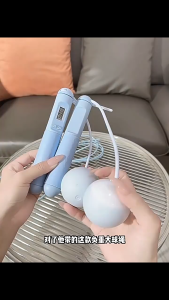Skipping Lompat Tali Olahraga Anak Handle Anti Slip Jump Rope Skipping Ropeless Weighted Ball