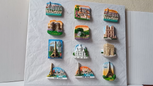 3D แม่เหล็กติดตู้เย็นสถานที่ท่องเที่ยวฝรั่งเศส สีสดใส ขนาดตั้งแต่ รูปภาพ ป้องกันกระแทก สะดวกในการใช้ จัดส่งฟรี EMS ทั่วไทย