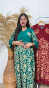 (PROMO)Daster Cap Kimono / Longdress Cap Maura Batik Adem Halus Cap / Daster Cap Busui / Dress Bumil Syari