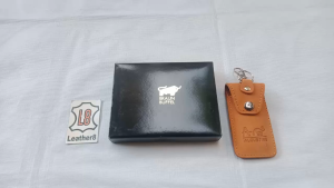 BELI 1 GRATIS 1 Dompet Kulit Pria Dompet Lipat Polos Gantungan Sarung Korek Kulit Premium