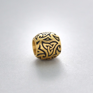 Chow Sang Sang 周生生 XL Charme Noir 999 Gold Charm - Volition 86643C for Men and Women (Bracelet Not Included)