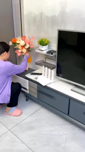 【COD】Multifunctional WIFI Router Shelf Stand Wall-mounted TV Screen Top Storage Box Home Sundries Storage Rack Book Organizer