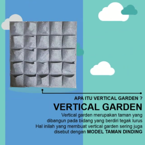 36 Kantong Garden Vertical 1M×1M Kantong 36 Non Woven Geotextile Glaswol Dekorasi Taman