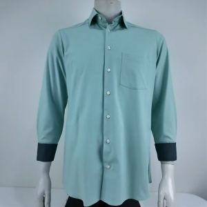 OLYMP  24/Seven LUXOR Shirt เสื้อเชิ้ตปรับอุณหภูมิ  สีเขียว ผ้าเท็กเจอร์แต่งปก ทรงหลวม ยืดหยุ่นได้ดี  ควบคุมกลิ่น เบาเหมือนสวมใส่ชุดกีฬา SUMM24 เสื้อทำงาน  เสื้อเชิ้ตทำงาน