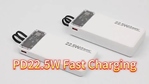 Shark Power Bank Pengisi Daya Super Fast Charging Tampilan LED Dual Port PD 22.5W 10000mAh - KP103 - 7CWB0TBK