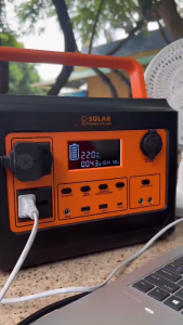 PB SOLAR Portable Power Station 1204Wh LiFeP04 Battery 1200W AC 220V Outlets Solar Generator for Camping/RVs/Home Use