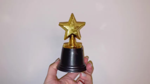 16Pcs/set Mini Star Trophy Awards Golden Trophies For Party Celebrations Ceremony Appreciation Gift