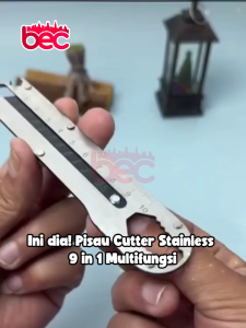 Pisau Cutter Stainless Steel 9in1 Multifungsi: Alat Multifungsi untuk Kerja