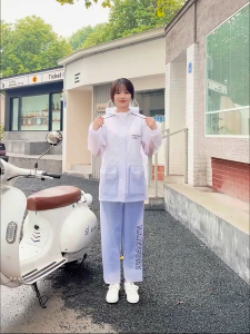 ชุดกันฝนอย่างดีหนาๆ ชุดกันฝนขี่มอเตอร์ไซค์ เสื้อกันฝน ผู้ใหญ่ เสื้อกันฝน+กางเกงกันฝน ชุดกันฝน