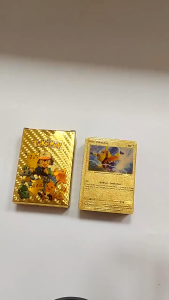 Kartu Pokemon Kolektor One Peace / Kartu Pokemon Isi 55pcs Bahasa Inggris Bahan Metal Gold - CT