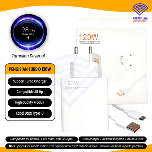 [COD] CHARGER CASAN TYPE C 120W TURBO FAST CHARGING FOR XIAOMI XIAOMI 11T PRO REDMI NOTE 12 13 PRO