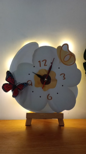 Jam Dinding Ukir HOME Sweet Hme Bunga Matahari Hiasan Dinding Ruang Tamu Kamar tidur UC-12