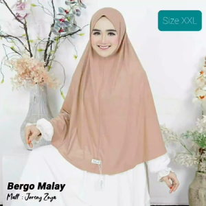 HIJAB MALAY INSTAN || BERGO MALAY INSTAN || KHIMAR MALAY INSTAN NON PET DAGU INSTAN UKURAN S M L XL XXL