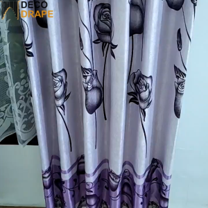 Gorden Jendela Ruang Tamu Mewah Kain Blackout Floking Tebal Embosh Model Smokring