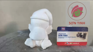 Tượng tô màu con Vịt đội nón C9 tô tượng thạch cao (Không kèm màu) luyện vẽ
