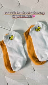 FSKS86 Kaos Kaki Pendek Wanita Ankle Socks Ala Semata Kaki Motif Kiss Lip