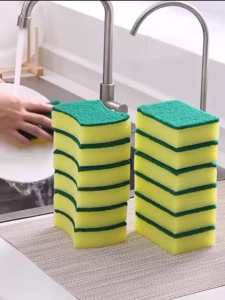5 Pcs Sponge Multipurpose Cleaning Scrub Kitchen Dish Scrubber Wash Scouring Pad