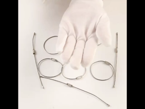 20pcs 2mm Stainless Steel Wire Keychain ​Ring  Heavy Duty Luggage Tags Loops Tag Keepers