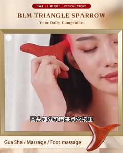 花梨木三角雀经络刮痧多功能部位点穴按摩 Triangle Sparrow Massage Scraping Multi Use