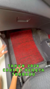 2024 NEW PRODUCT 4PCS UNIVERSAL CAR CARPET CARMAT 43CMX64CM / 42CMX28CM CARPET YANG TIDAK BOLEH KOYAK