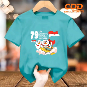 Pakaian Baju Kaos anak lengan pendek usia 1-12 tahun Mixue 17 Agustus bahan Babyterry