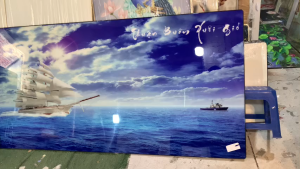 Tranh tráng gương-tranh treo tường thuận buồm xuôi gió trang trí phòng kháchdecor nhà