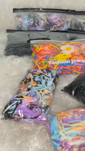 Karet Jepang Karet Warna Warni & Hitam: Karet Ikat Rambut Murah