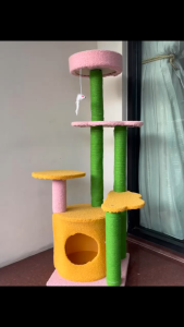 MIAW COCA COLA Cat Condo Double Tangga Loncat Tempat Tidur Kandang Interaktif Mainan Kucing Pohon