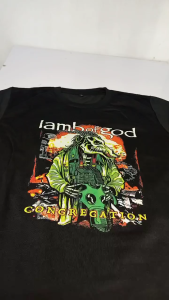 T-shirt Kaos Musik Band Distro Dewasa LAMB OF GOD Katun 24s