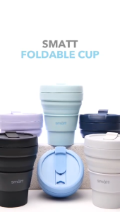 Smatt Foldable Cup / Gelas Kopi Gelas Lipat Silikon - Azure