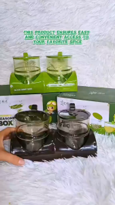 CHAINSHOP 2pcs Bamboo Design Seasoning Box: Eco-Friendly Seasoning Containers for Your Kitchen