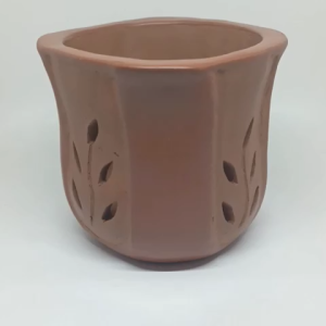 Pot Bunga Anggrek Tanah Liat Terakota Gerabah Merah Bata - Diameter 14 cm - Tinggi 15.5 cm