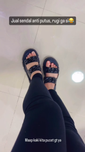 HILOS SANDAL WANITA KEKINIAN MODEL TERBARU WEDGES 4CM MOTIF RANTAI BAHAN EVA NYAMAN DIPAKAI ANTISLIP