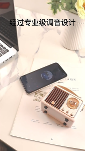 ลำโพงบลูทูธ พกพา ลำโพงบลูทูธไร้สาย แบบวินเทจ ลำโพง ดีไซน์หรูหรา และวินเทจบลูทูธ 5.0 สินค้าพร้อมส่งในไทย