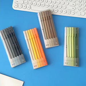 MOLES【Miễn phí vận chuyển】Morandi màu trung tính bút văn phòng phẩm dành cho sinh viên giá trị cao bút đen bàn chải đặc biệt nhanh chóng làm khô bút nước bút ký Bộ