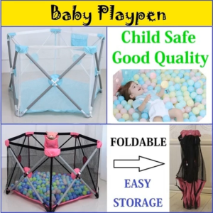 Baby Playpen Kids Playmat Babies Play Yard Fence Foldable Design Singapore Seller