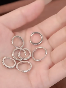 Silver Italy Original 925 Earrings Womens Opal Circle Zircon Jewelry for Wifes Birthday Gift Hypoallergenic
