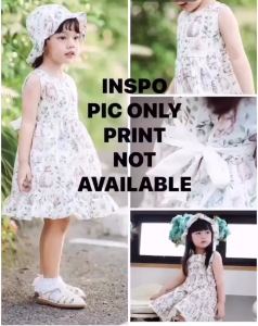 BKK KIDS PARTY DRESS SET W/ HAT/ SANDO RIBBON DRESS W/ HAT EYELET FABRIC HIGH &MALL QUALITY