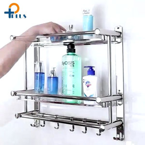 rak kamar mandi tempel rak kamar mandi Stainless Gantungan handuk Model Tanpa Mesin bor SUS304 / Rak Handuk Gantungan Dinding Stainless Steel 2 Tingkat/Rak Handuk Rak Serbaguna 3 Tingkat - Lazada