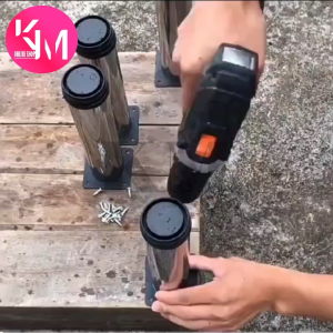 Kaki Sofa Bulat/kaki lemari bulat Stainless SS 201 15 cm Isi (1pcs) Free Skrup