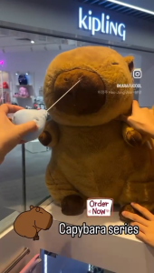 READY STOCK! Plushie Softoy 55cm 90cm Capybara with Strawberry Hat Cute Huggable Birthday Present Gift Idea