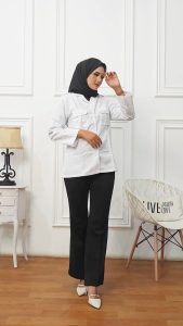 Baju Dinas Putih Wanita Baju putih Guru Baju PPL baju PNS Baju Perawat Baju Seragam Putih