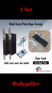 Body Kunci Pelor Besar Silinder TEBAL Bodi Pintu 2 Rumah / Bodi Pelor Kunci Besar Pintu Kupu Tarung
