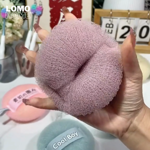 Bông tắm LOMO 3D cao cấp giúp tạo bọt siêu nhanh tẩy tế bào chết massage toàn thân có móc treo nhà tắm dành cho cả nam