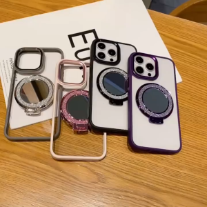 Aksesoris Makeup untuk Smartphone: Bracket Magnetik & Case Shockproof untuk iPhone 11-15 Pro Max