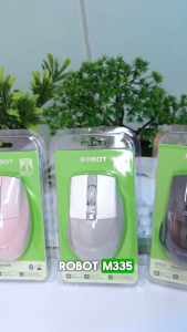 Mouse Wireless ROBOT M355 Silent Click Receiver USB Bluetooth PC Laptop - Garansi 1 Tahun