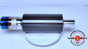 HKS Medium CARBON FIBER ORIGINAL Muffler Free Flow high Quality TITANIUM exhaust super bass japan